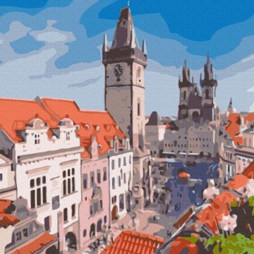 Uitzicht op Praag