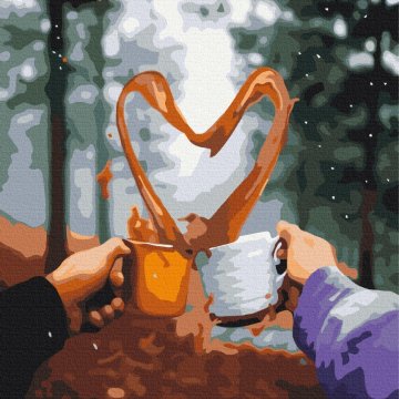 Romantic morning in the woods