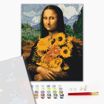 Mona Lisa met zonnebloemen