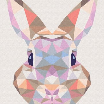 Lapin dans une mosaïque