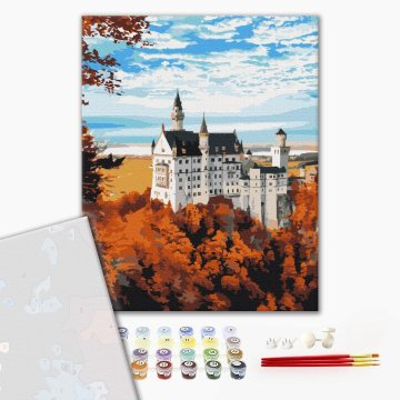 Autumn view of Neuschwanstein