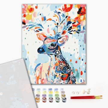 Сolorful deer (cerf coloré)