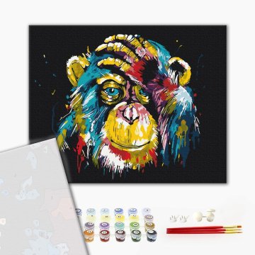 Le chimpanzé coloré