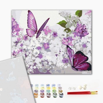 Papillons lilas