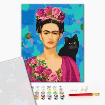 Frida mit einer Katze