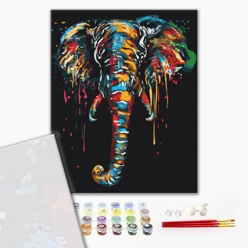 L’éléphant multicolore