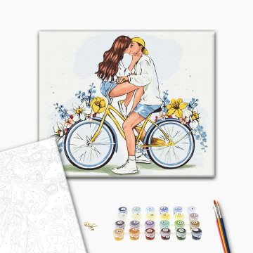 Amoureux à vélo © Alla Berezovska