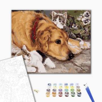 Doggie - a favorite of kittens