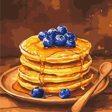 Pancakes with blueberries