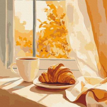 Croissant and coffee