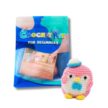 Set for crochet toy “Pink penguin”