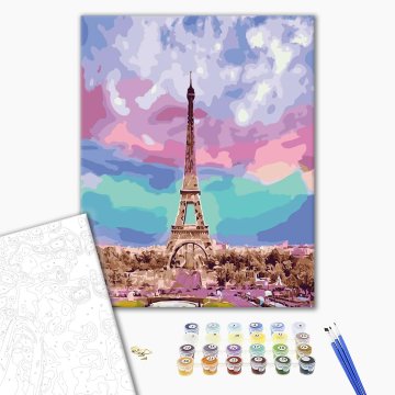 The rainbow sky of Paris