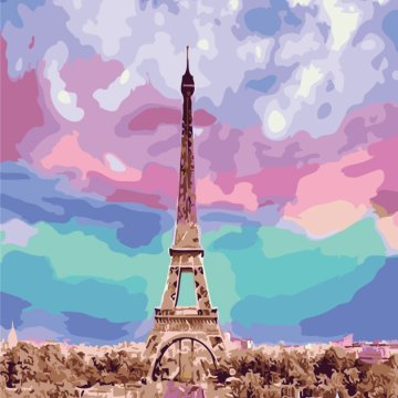 The rainbow sky of Paris