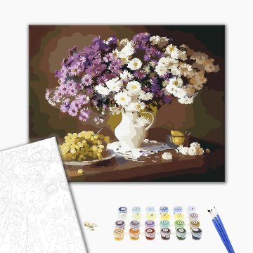 Autumn still life with flowers