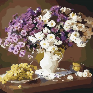Autumn still life with flowers