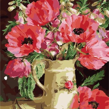 Bouquet of scarlet poppies