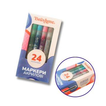 Set of water-based acrylic markers (24 pcs)