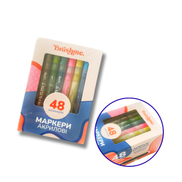 Set of water-based acrylic markers (48 pcs)