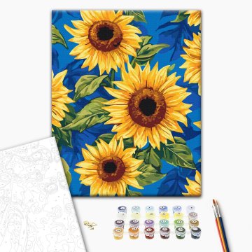 Blooming sunflowers