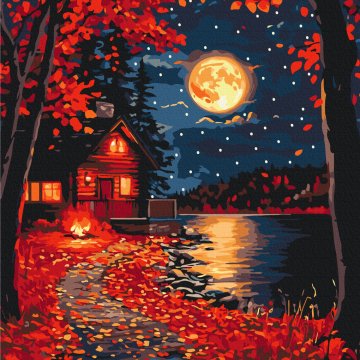 The edge of the red leaves