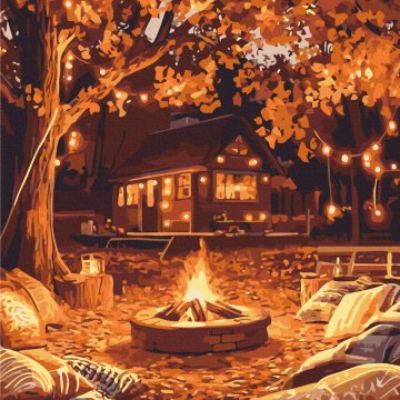 Fire among the leaves