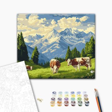 Sunny morning in a meadow