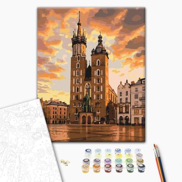 The fairy-tale sky of Krakow