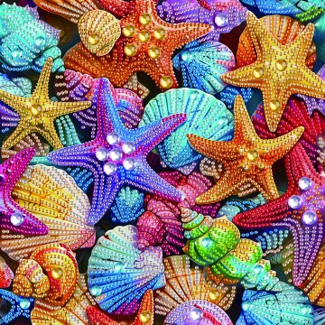 Colored sea stars