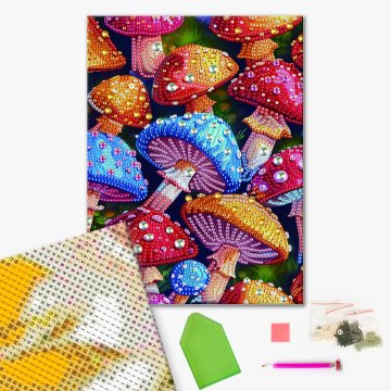 Colored fly agarics