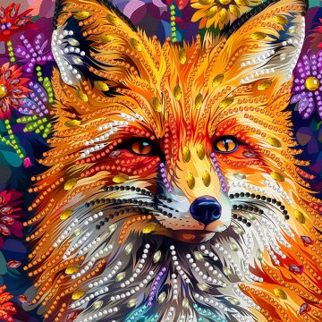 Fox in flowers