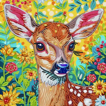 Deer in flowers