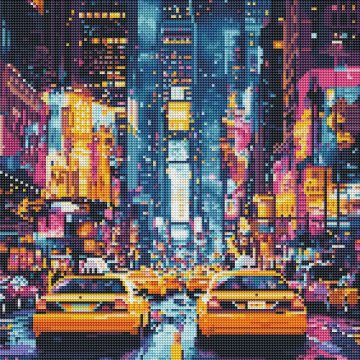 Taxi at night in New York City
