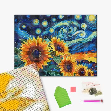 Sunflower in Van Gogh's style