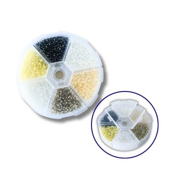 Set of beads for decoration and creativity 6 - colored 2 mm №1
