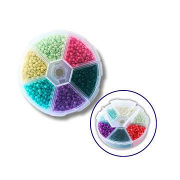 Set of beads for decoration and creativity 6 - colored 3 mm №6