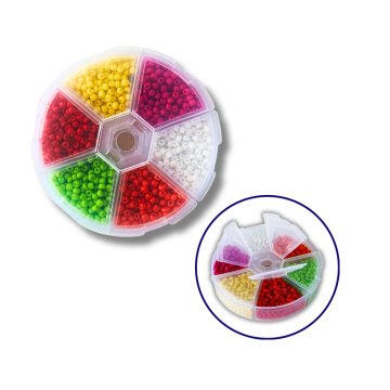 Set of beads for decoration and creativity 6 - colored 3 mm №7