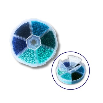 Set of beads for decoration and creativity 6 - colored 3 mm №14