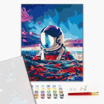 Astronaut and fish
