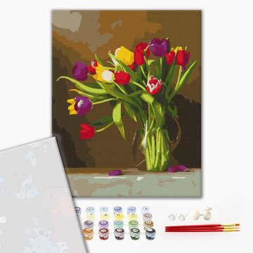 Colored tulips