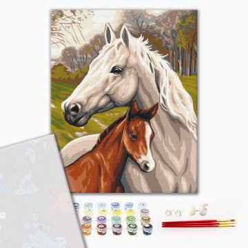 Family of horses