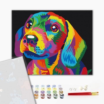 Rainbow dog