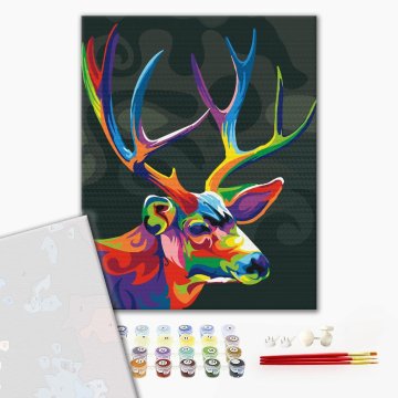 Colorful deer