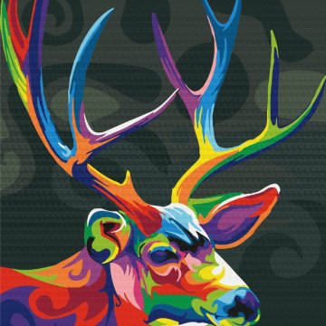 Colorful deer