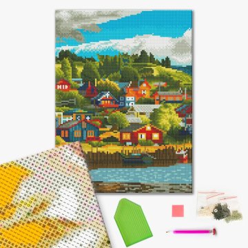 Village by the lake