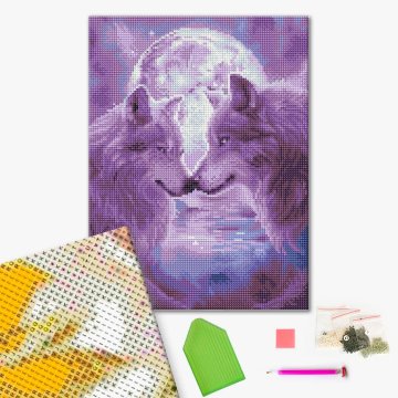 Wolves in the moonlight