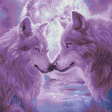 Wolves in the moonlight