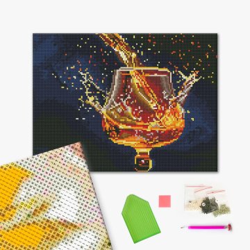 Splashes on a black background