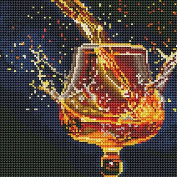 Splashes on a black background