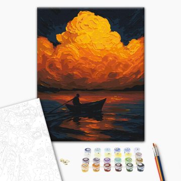 De stilte van de brandende zonsondergang © Oleg Loburak