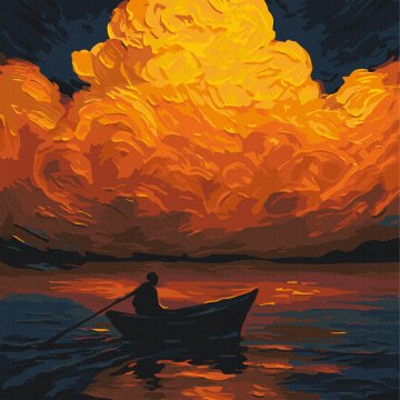 De stilte van de brandende zonsondergang © Oleg Loburak